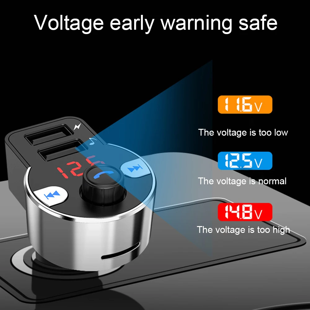 

Multifunctional FM transmitter Bluetooth5.0 Receiver MP3 Music Player Hands-free Call Car Charger Universal Car Accessories