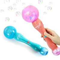 automatic bubble machine electric water gun girl kids outdoor toys flash light music magic bubble wand