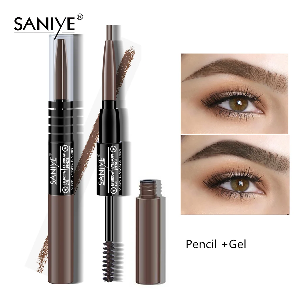 Двусторонняя ручка для бровей SANIYE с гелевым покрытием водонепроницаемый