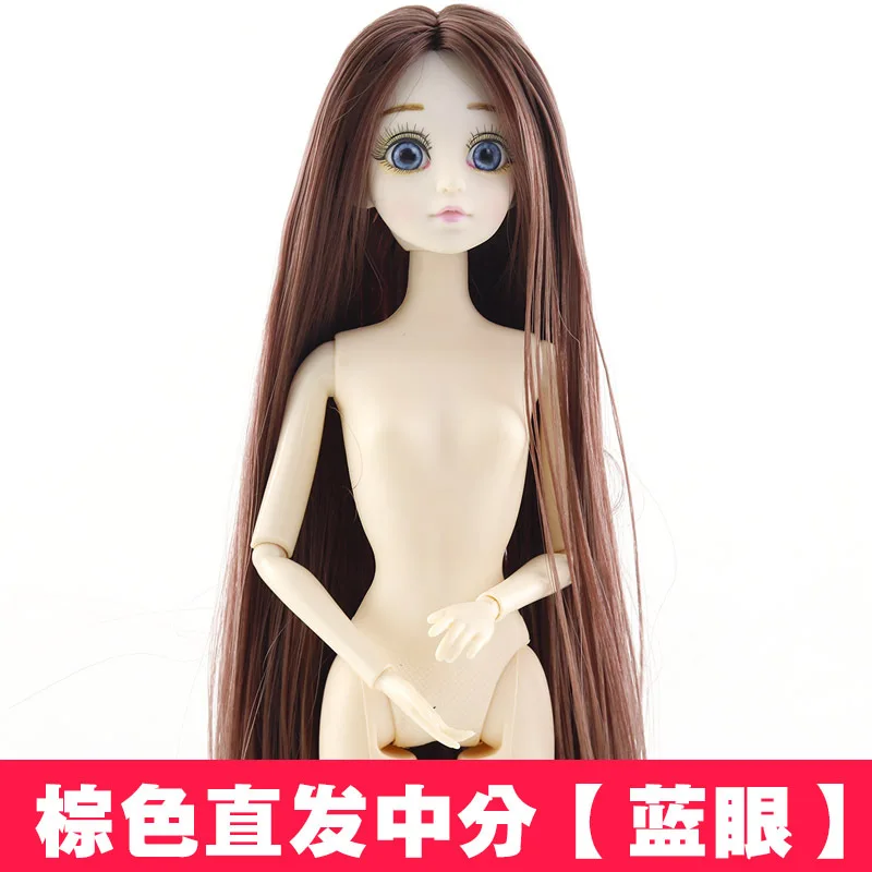 

BJD Doll 1/6 30cm 20 Movable Joints 4D Real Eyes Plastic Long Hair Female Nude Body Fashion Dolls Toys For Girls Christmas Gift