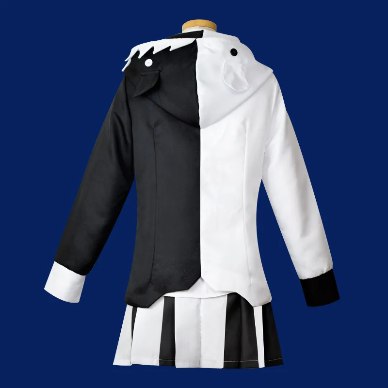 

COSTAR 2020 Game Danganronpa Monokuma High Quality Cosplay Costume Set Men Women coat+shirt+tie+skirt(or pants)+socks