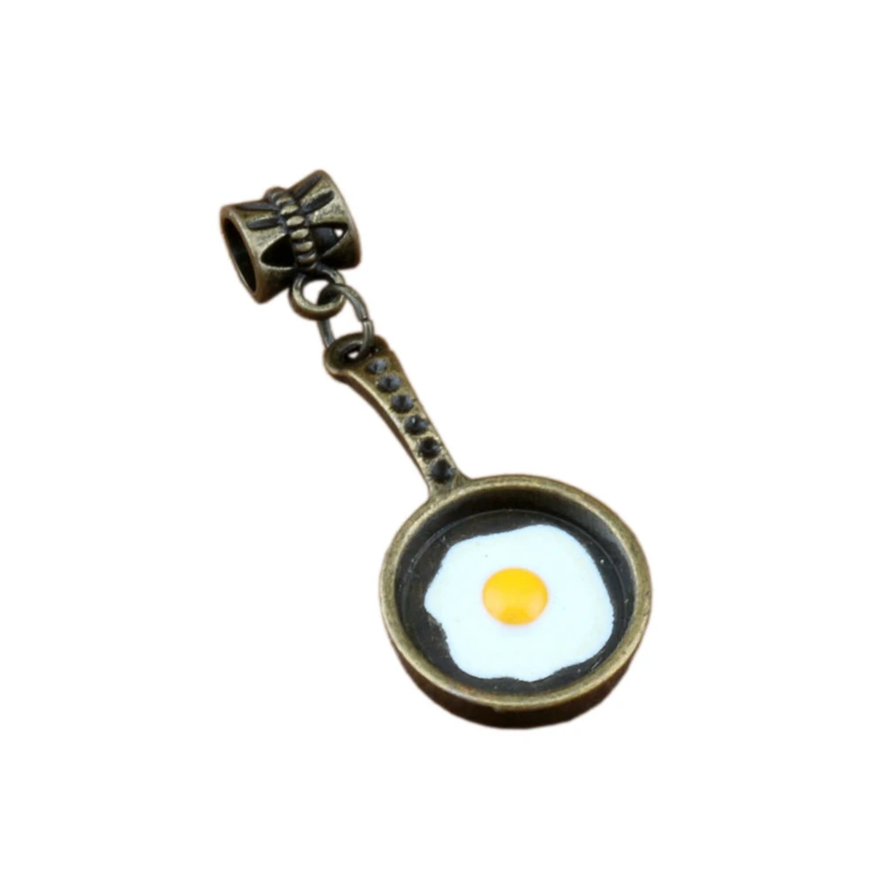 30 шт./лот Висячие античная бронза сковорода для жарки яиц в виде Шарм Подвески
