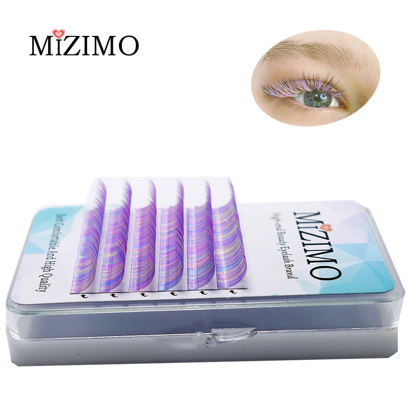 MIZIMO neue цвет pfropfen wimpern 0 07/0 1 мм 8-15 künstliche mähne weiß persönlichkeit verlängerung | Красота и здоровье