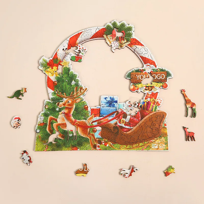 

JINLETONG Wooden Toys Jigsaw Puzzle Animals Board Set Toy Interesting Wooden Puzzles for Adults Kids Gift Educational Games Toys