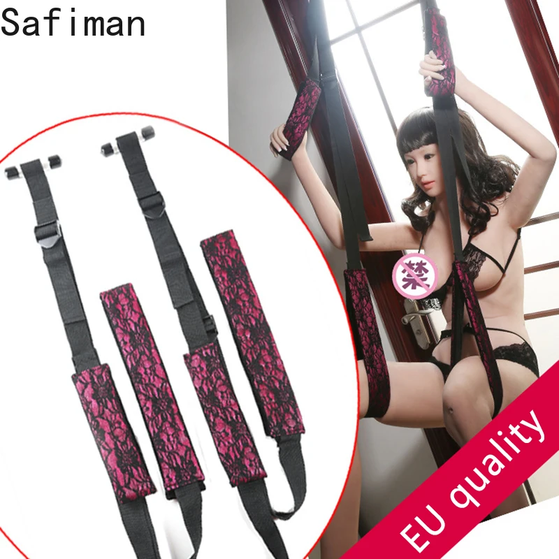 Секс качели Размер Регулируемые дверные подвесные садо кожаный наручник &amp c