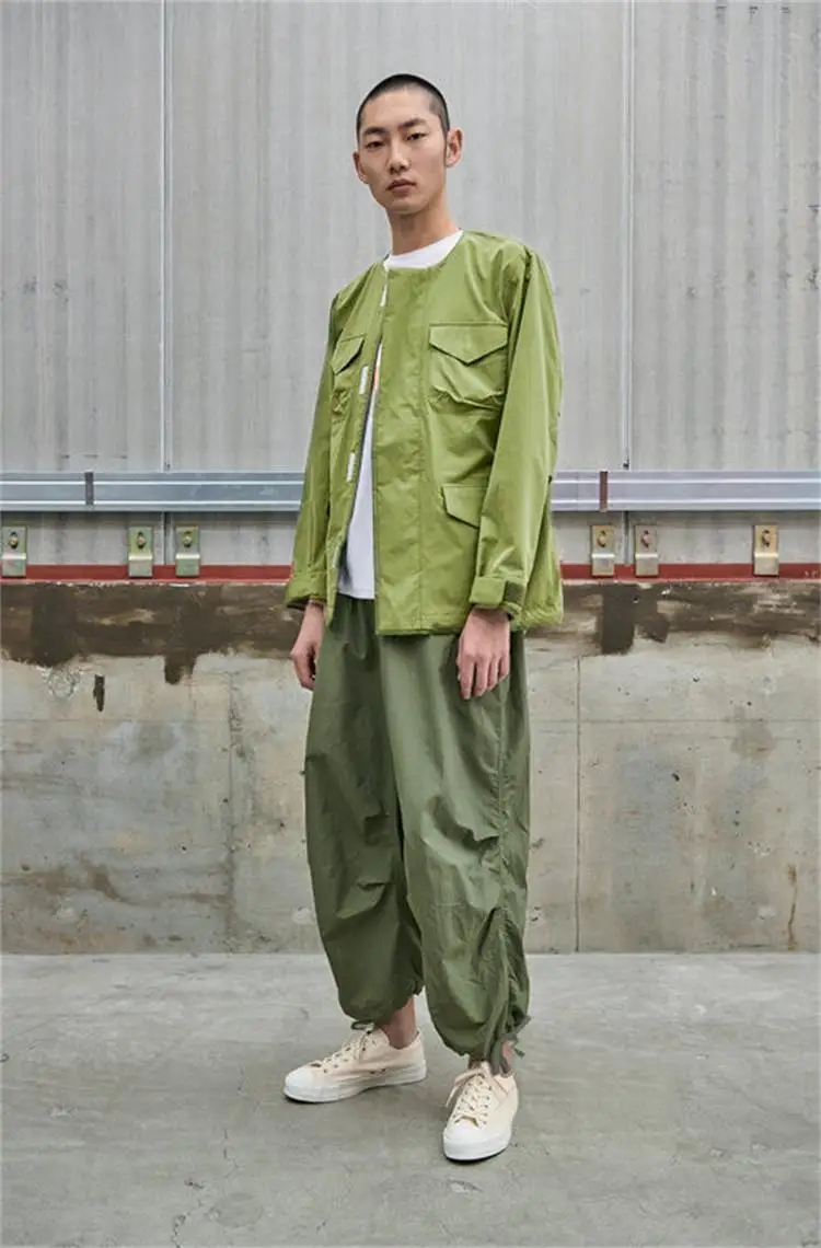 

Men's summer leggings military style cargo pants loose large wide leg pants stretch strap radish pants casual pants