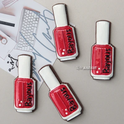 3D стерео лак для ногтей магнит на холодильник красный Бутылка креативная бумага