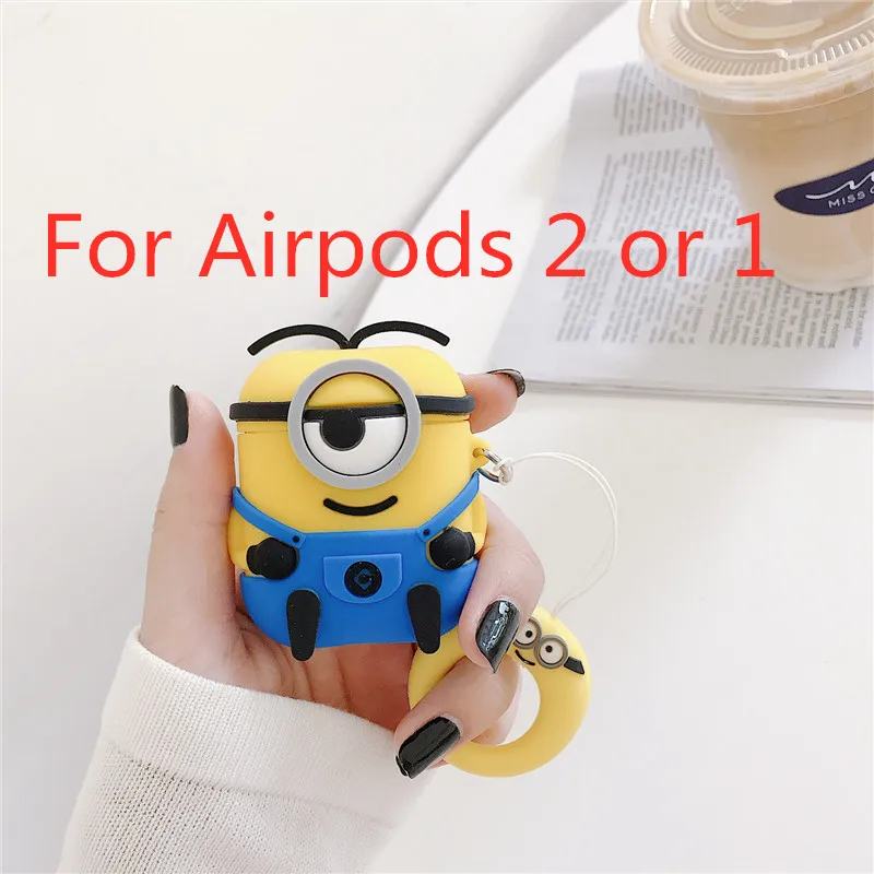 for Airpod1or2 Беспроводные bluetooth-наушники с изображением Рика и Морти, милый 3D чехол для Apple AirPods, силиконовый чехол для зарядки - Цвет: for Airpod1or2