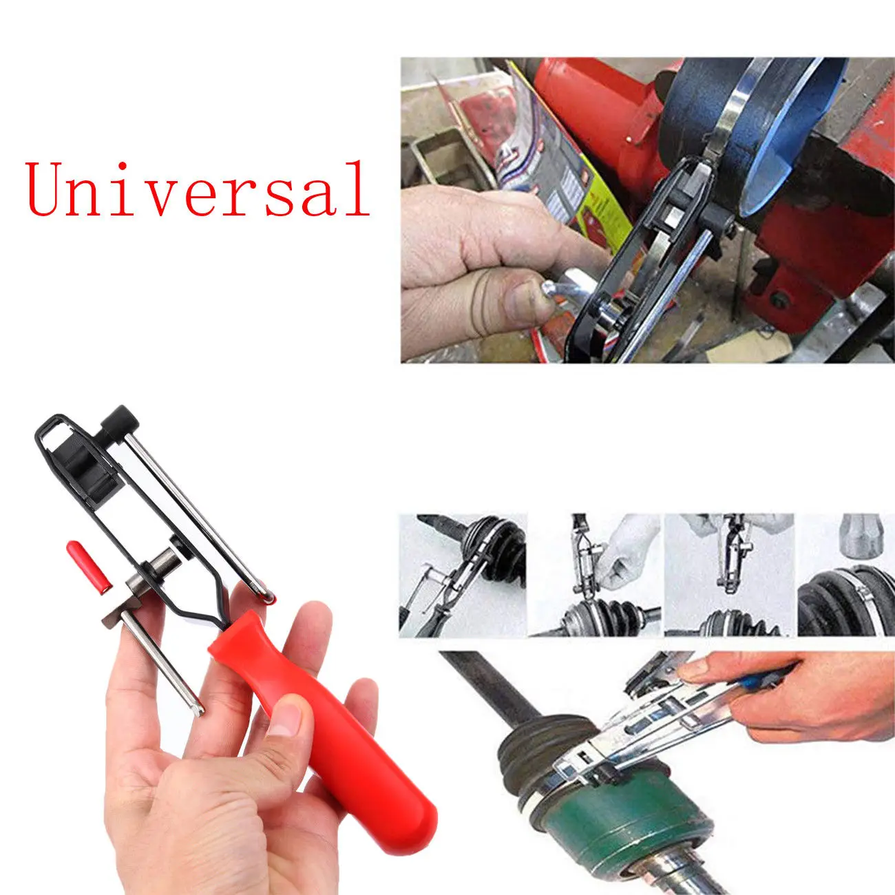 

New Install Tool For Tire Repair Clamp Removal Plier Auto Repair Tools Cable Type Hose Clips Clamps +CV Joint Clamp Banding