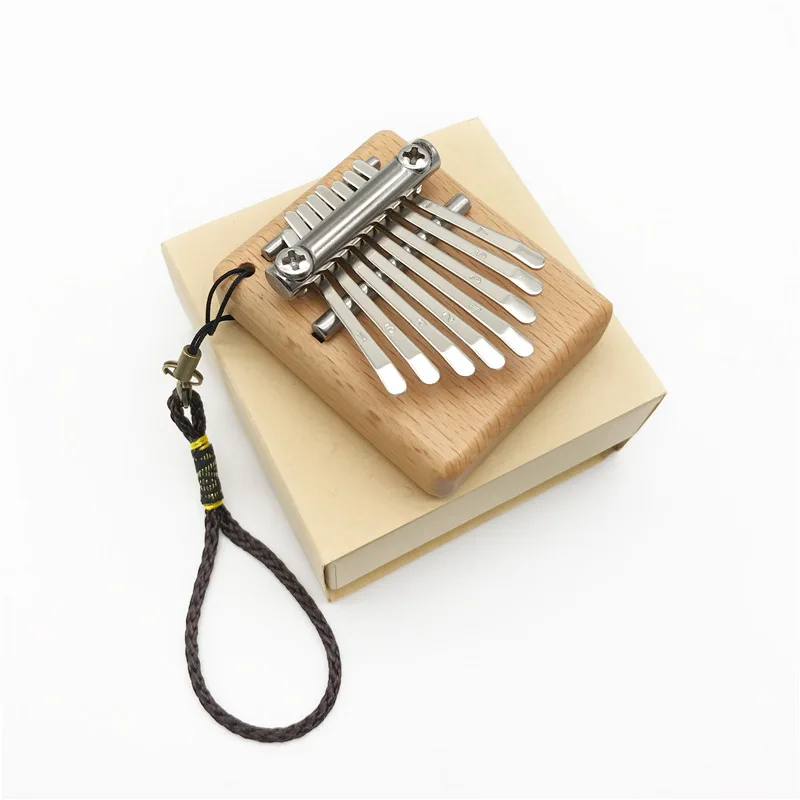 Mini Kalimba 8 Keys Thumb Piano Great Sound Finger Keyboard Musical Instruments Wood for Beginner Gifts | Спорт и развлечения