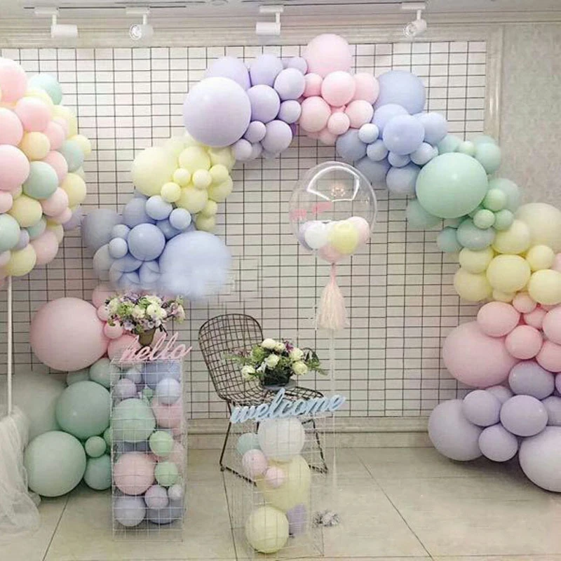 30 шт 5 дюймов розового и синего цвета macaron латексные шары шарик для дня рождения