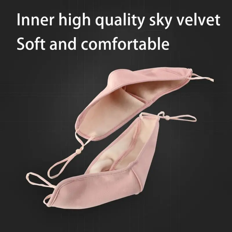 

Fashion Concise Winter Warm Masks Cotton Double Dustproof Anti-fog Velvet Breathable Adjustable Windproof Motorcycle Mask