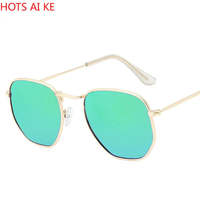 

Metal Frame Polygon Women's Sunglasses Trend Small Box Colorful Mercury Ocean Film Sun Glasses Womens