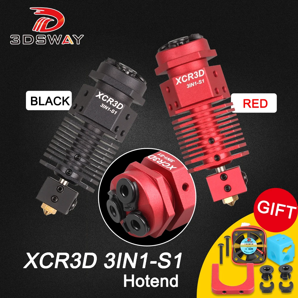 3DSWAY 3D принтеры Запчасти 3 в 1 из Hotend комплект переключение Цвет 0 4/1 75 мм нити J head