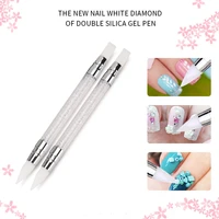 1pcs nail art pen 2 in 1 double ends dotting drawing painting brushes uv gel liner polish brush nails art fingernail tools