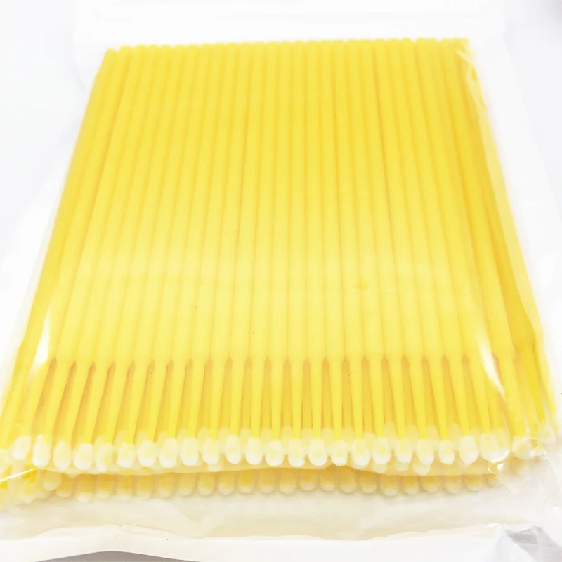 100-Cotton Swab-YL 5/100 шт одноразовый Макияж ватные палочки мини Индивидуальные ресницы Аппликаторы тушь кисть для ресниц Maquillaje для макияжа инструменты - Цвет: 100-Cotton Swab-YL