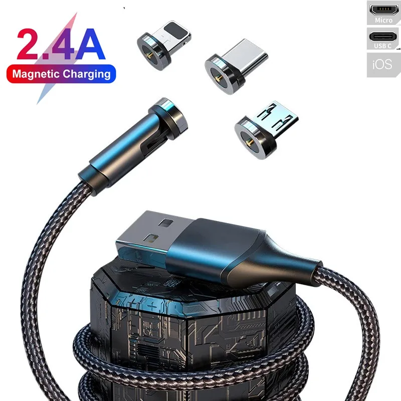 Магнитный зарядный кабель 3 в 1 usb-c micro usb для iphone 11 12 pro max 6 7 8 6s | Мобильные телефоны и