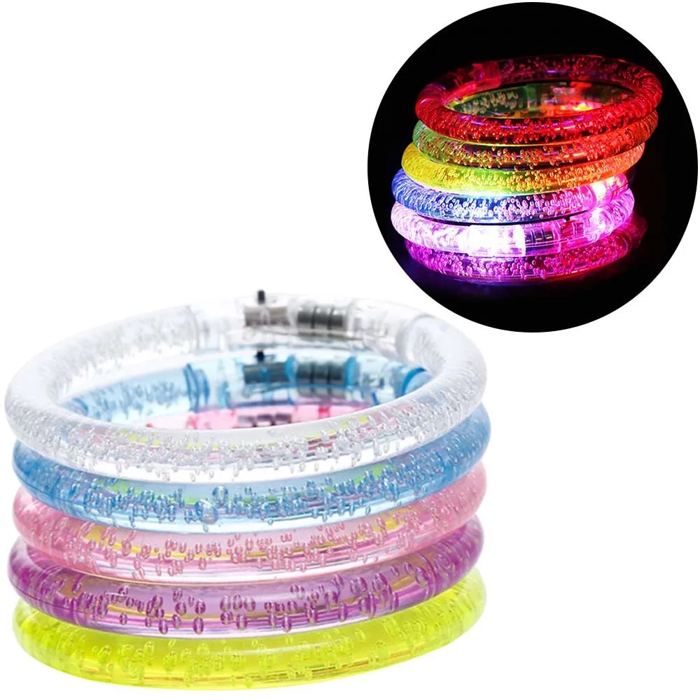 5 шт. светильник вверх браслеты Rave светодиодный неон/Led браслет для