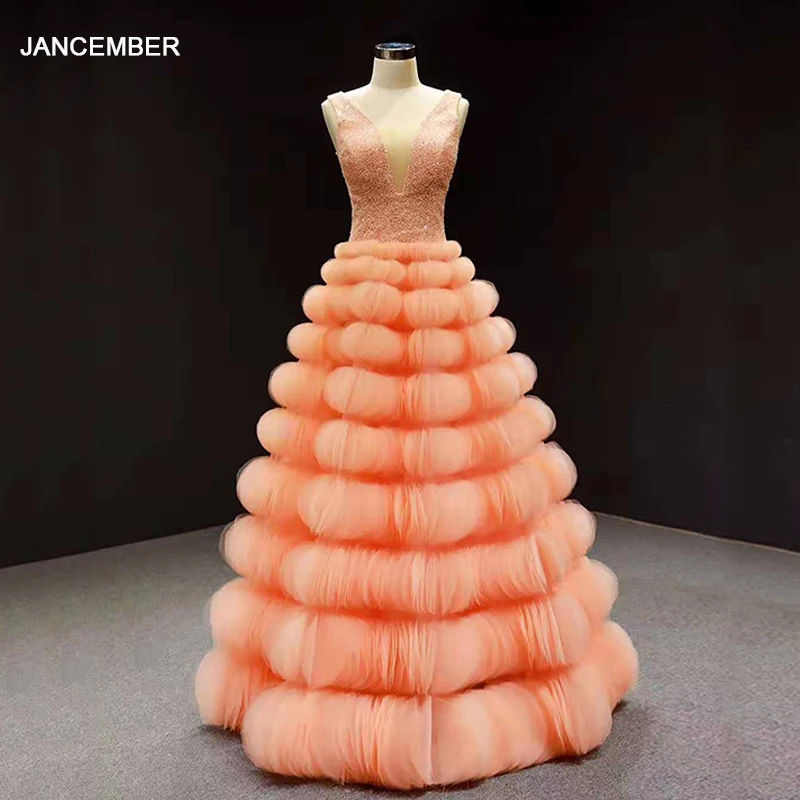 Женское вечернее платье без рукавов с v-образным вырезом на шнуровке сзади J66931 |