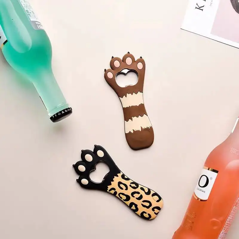 

Beer bottle opener cat paw magnetic sticker screwdriver Korea Creative Fridge Magnet tools gadgets Kitchen accessories