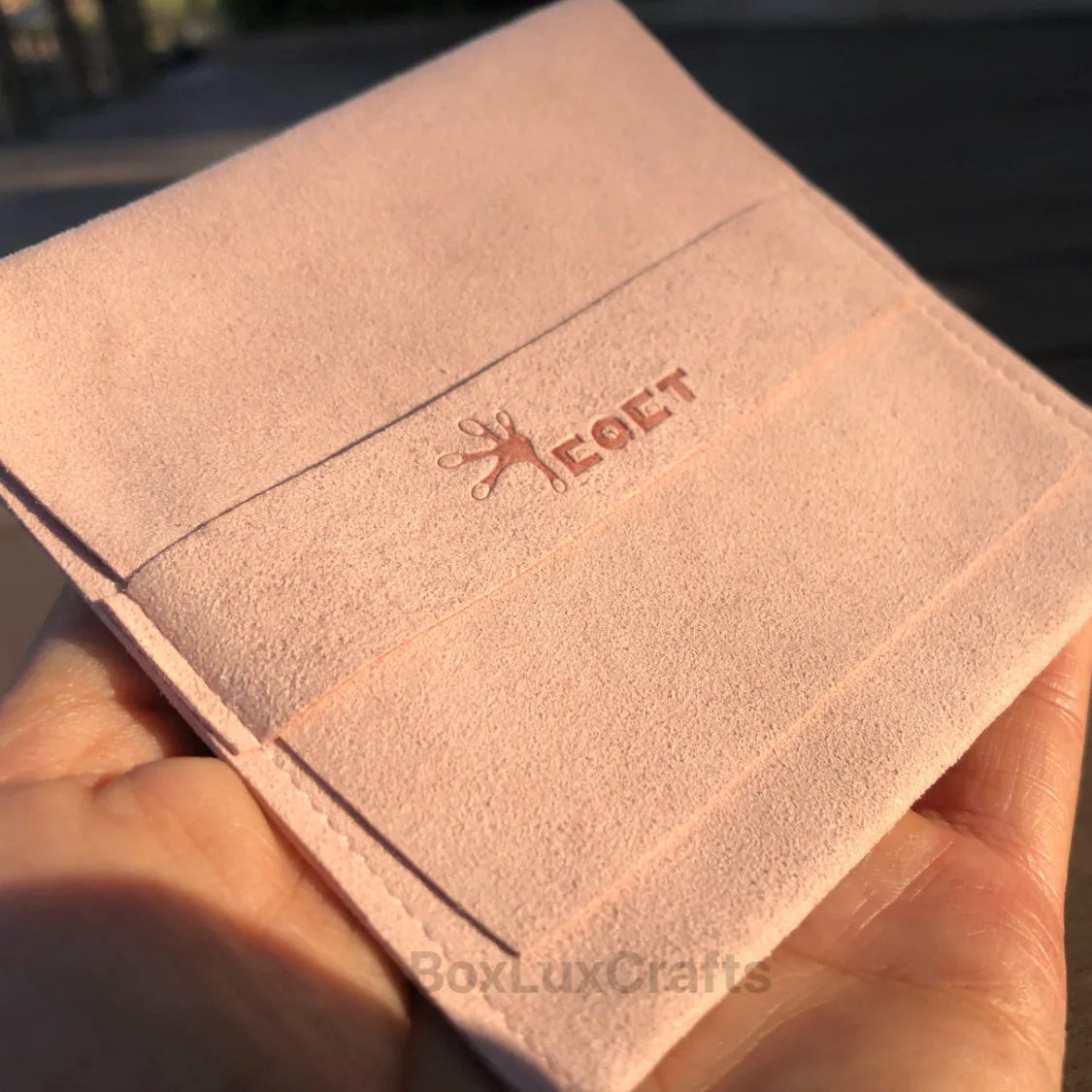 

Custom 50/100PCS Pink Vegan leather jewerly pouch , Microfible Jewerly Small envelop bag ,multi shape and color for option