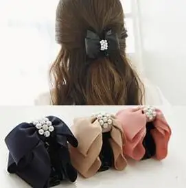 Заколка для волос с бантом GTQ в Корейском стиле Женская элегантная однотонная