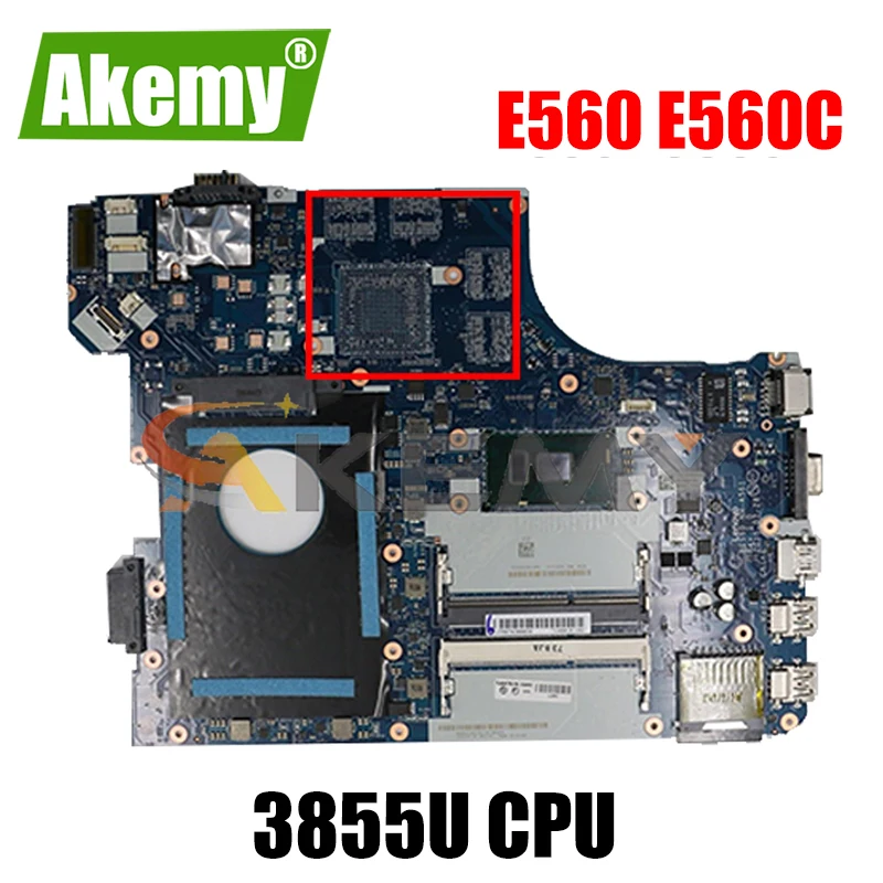

Akemy BE560 NM-A561 материнская плата для ноутбука Lenovo Thinkpad E560 E560C Материнская плата ноутбука 01AW101 процессор Celeron 3855U 100% тесты работы