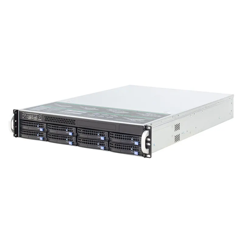 19 дюймов IPC 2U стойка с горячей заменой шасси 8HDD отсеки IPFS хранение сервера чехол