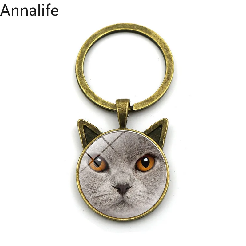 Новинка 2019 металлический брелок с кошачьим лицом и кошачьими ушками Аниме Кулон