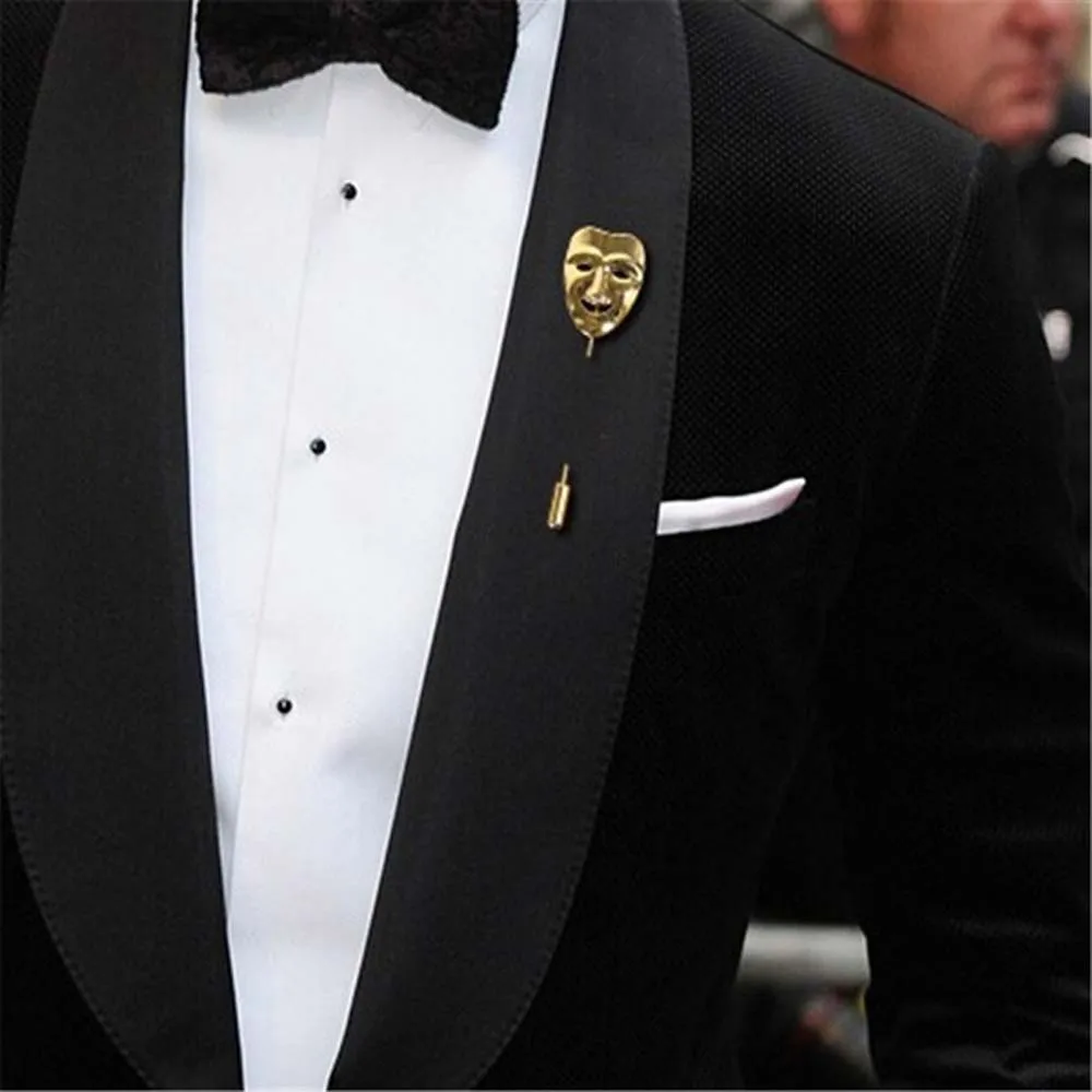 Очаровательные модные забавные Броши с лацканами грустная маска винтажные