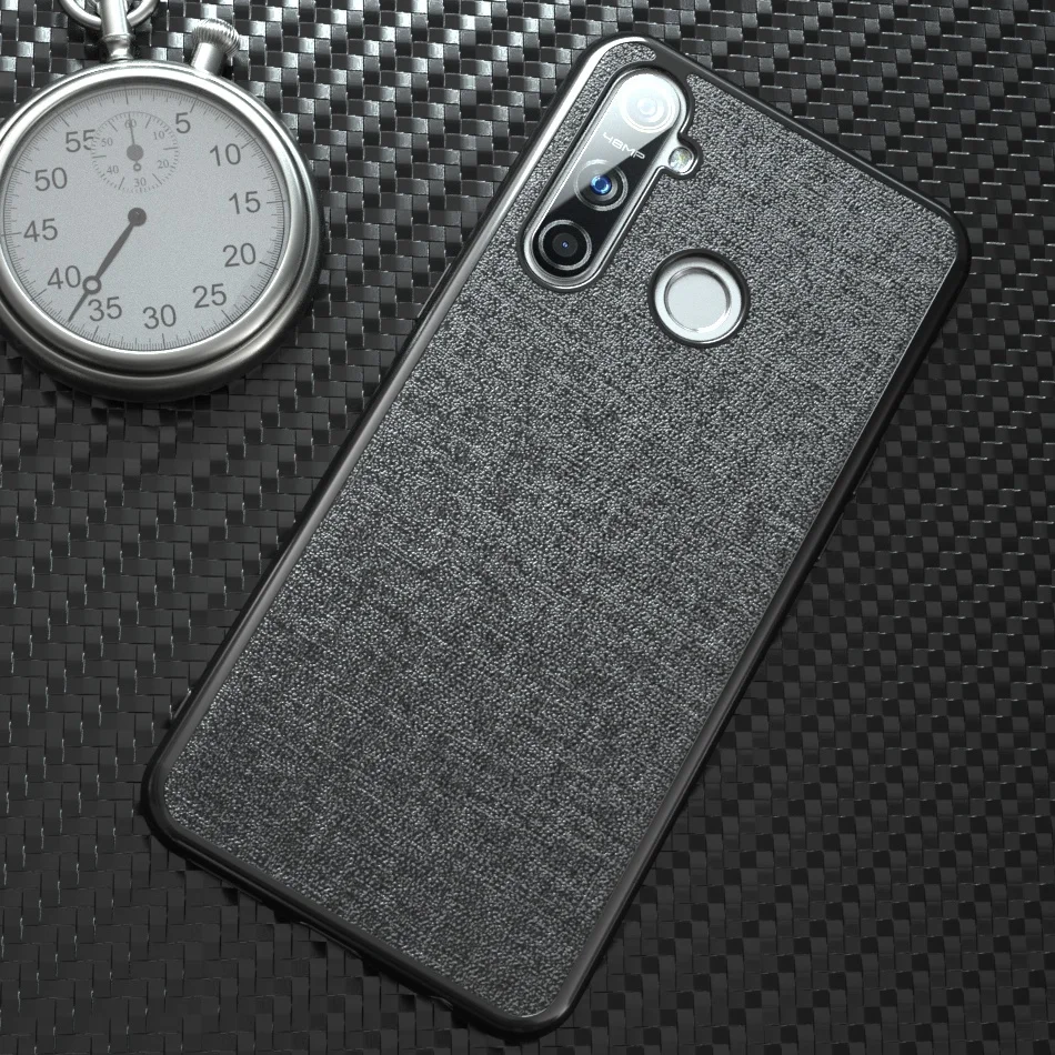 Тканевый текстурный чехол для Realme 5 Pro мягкий силиконовый Ультратонкий Чехол Funda |