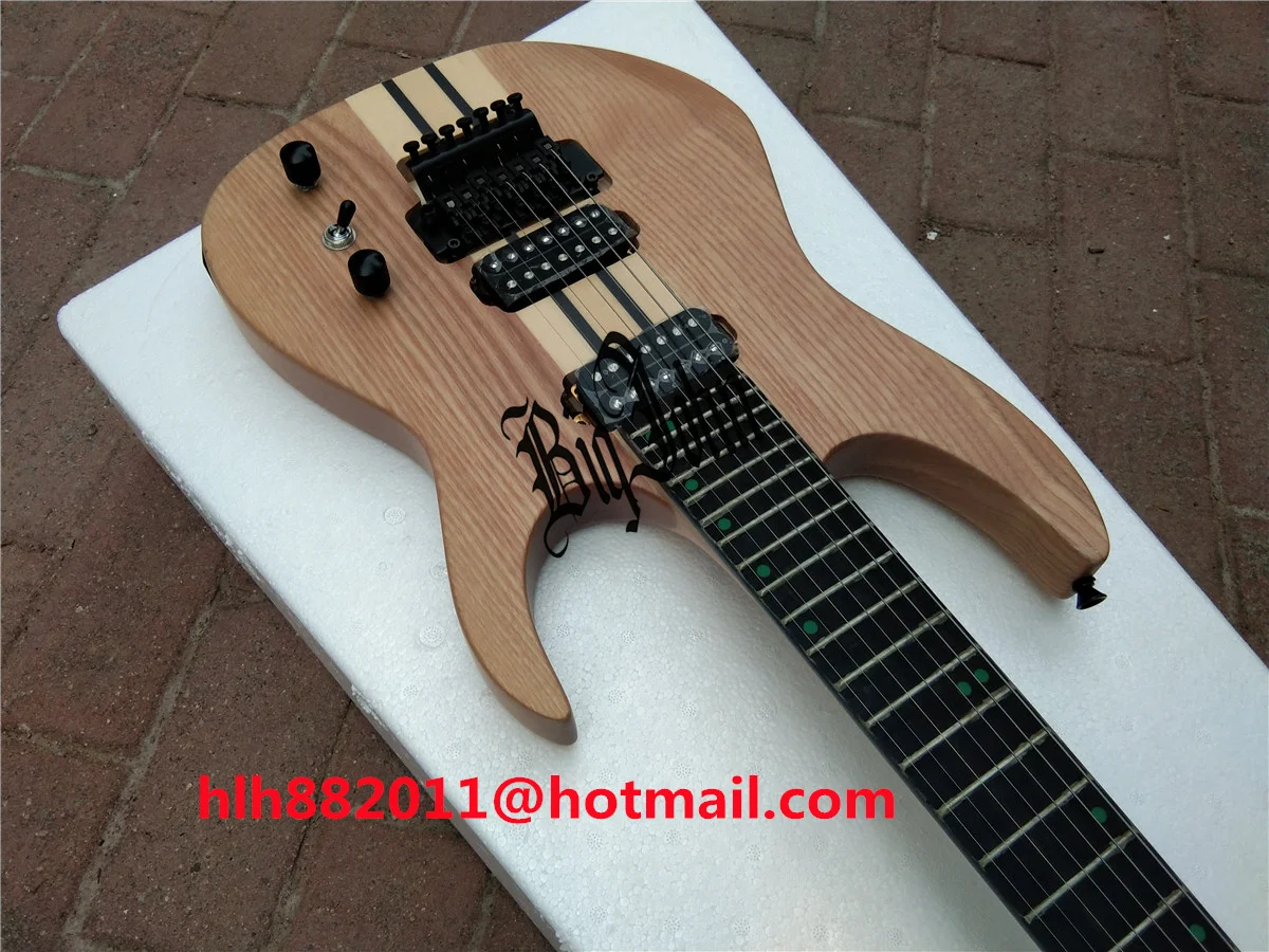 Матовая натуральная электрическая гитара с 7 струнами двойная волна пепельный