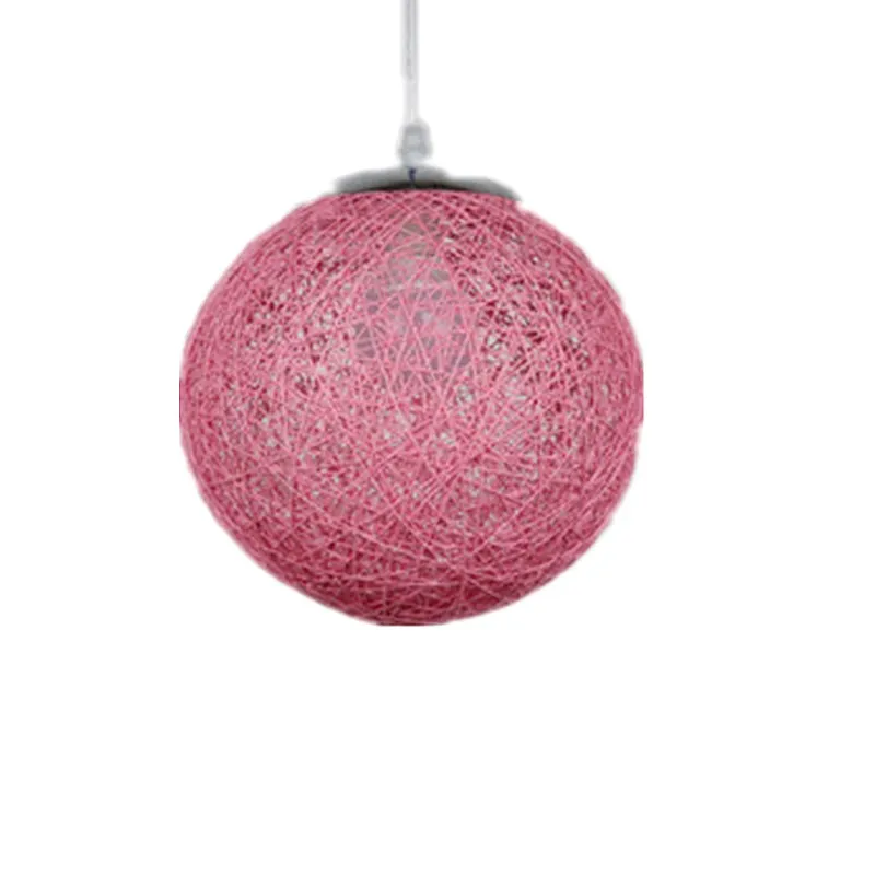 Нордическая цветная лампа-Маджонг творческая личность для ресторана, бара, отеля, балкона, промышленный стиль простая Подвесная лампа из ротанга - Цвет корпуса: pink