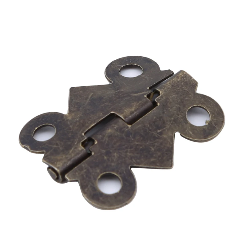 Антикварные Бронзовые мини дверные петли сформой бабочки ящика шкафа шкатулка