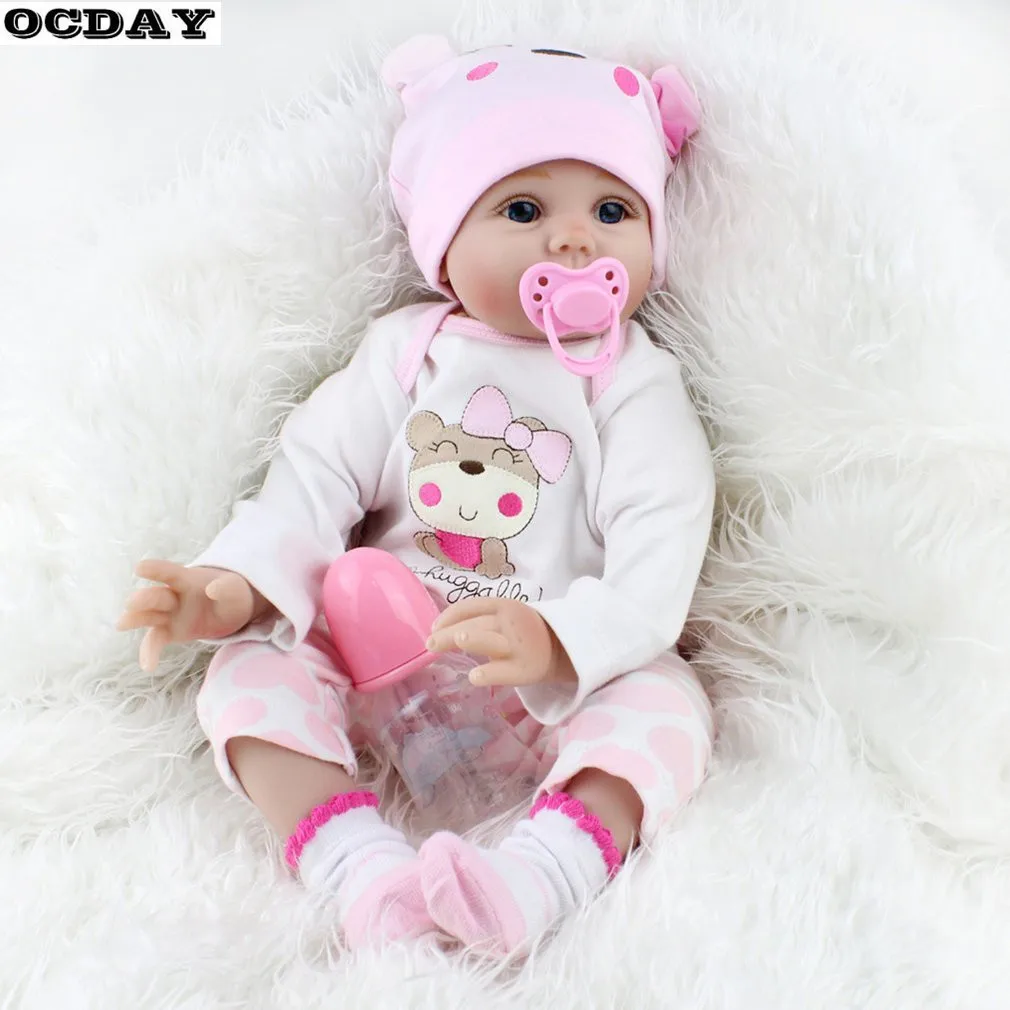 

55CM 6PCS/SET Cute Kids Reborn Baby Doll Soft Lifelike Newborn Doll Girls Toy Birthday Gifts For Child Bedtime Early Education