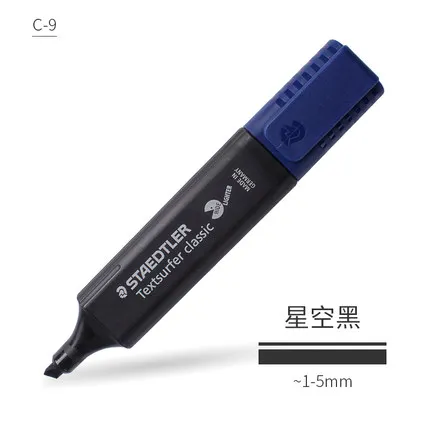 Starry black 1 шт. Staedtler sharpie цветной хайлайтер 364 Детские макароны студентов с офисными бликами текст маркер для выделения ручка - Цвет: Starry black