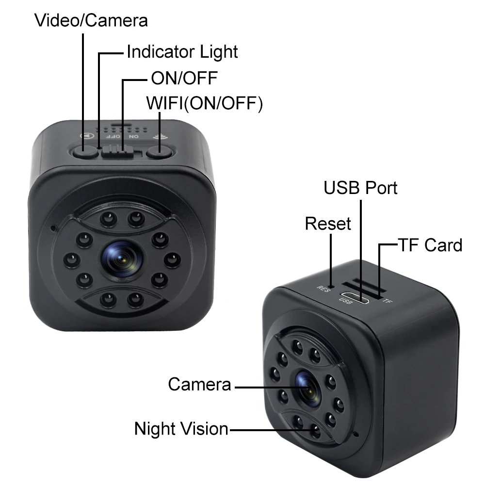 HD мини камера Wifi IP 1080P ИК Ночное Видение микро DV DVR Поддержка обнаружения движения