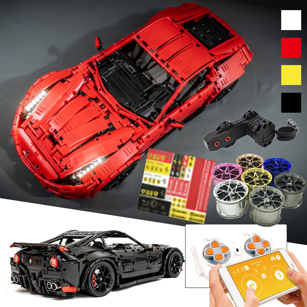 KEJI 2020 Новый MOC 41271 F12 Супер спортивный автомобиль RC с дистанционным управлением