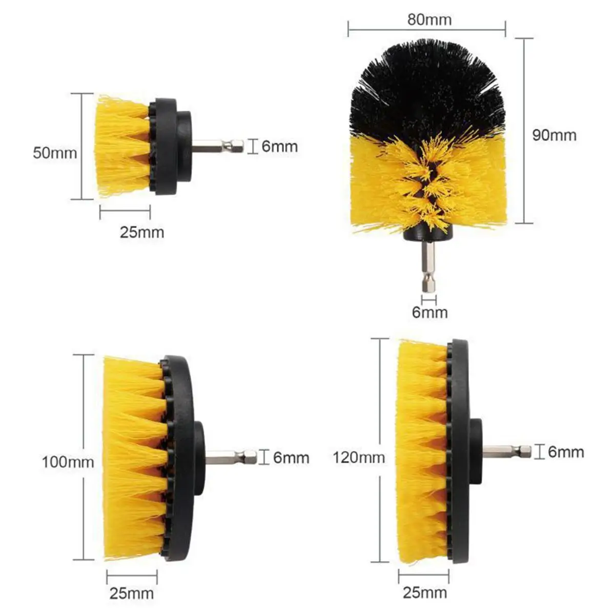 

9Pcs Power Scrubber Brush Set for Bathroom Drill Scrubber Brush Cleaning Cordless Drill Attachment Kit Power Scrub Brush