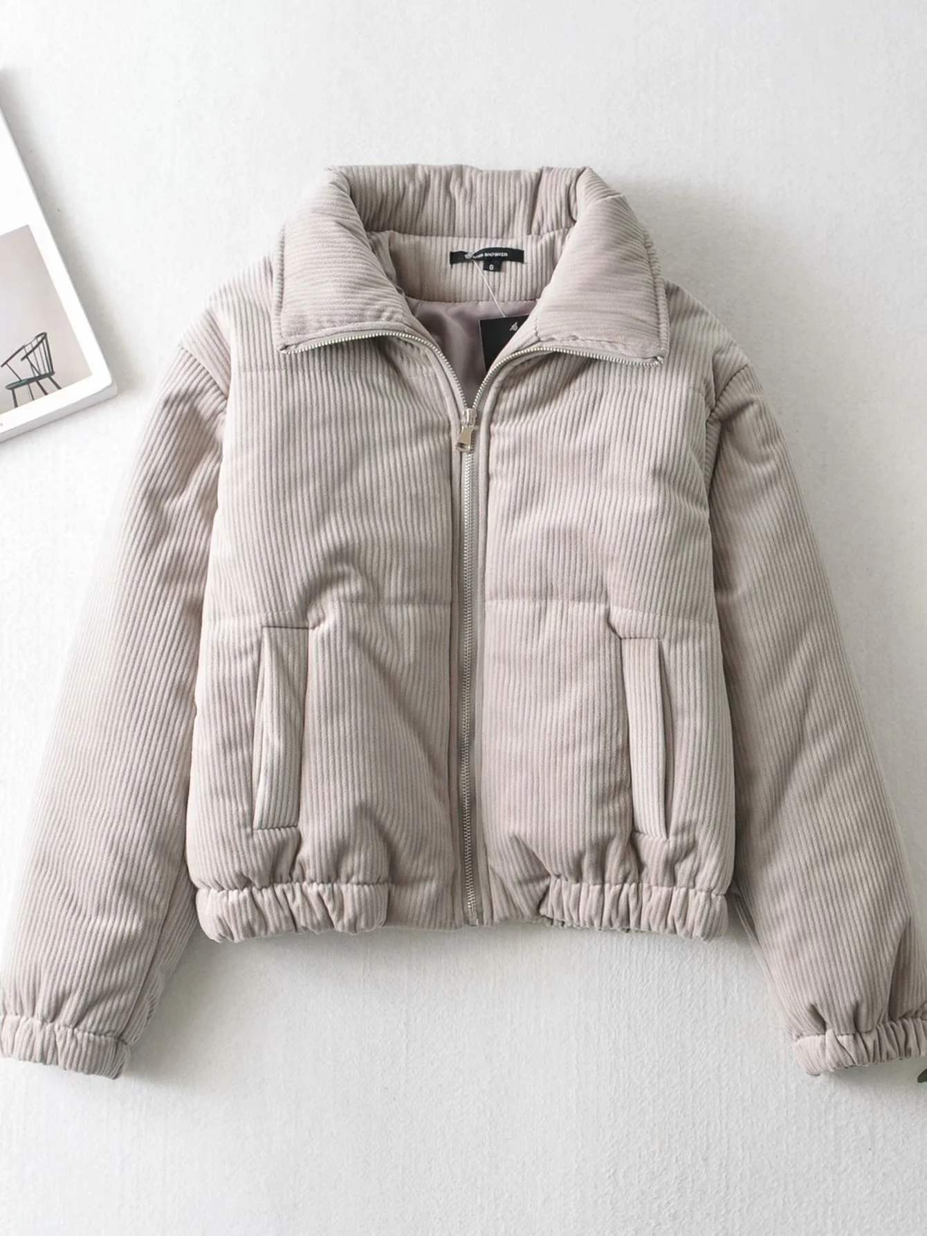 

New slim fit French long sleeve cotton coat in autumn and winter 2020 women's