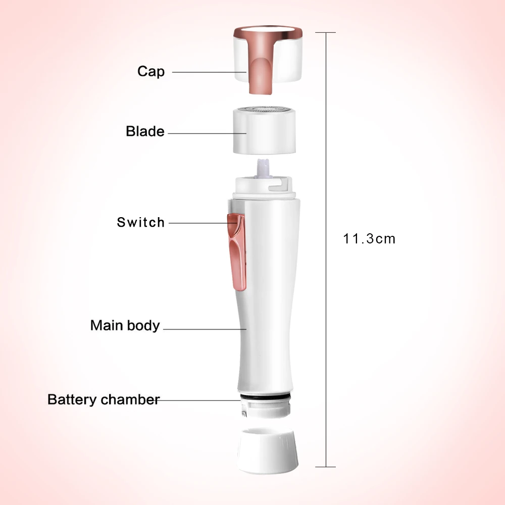 Мини эпилятор для быстрого удаления волос Женская безболезненная губная помада