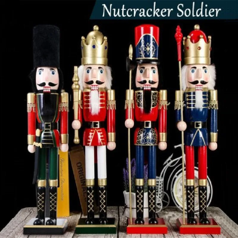 60 см Щелкунчик король/солдат деревянная фигурка Рождественское украшение ручная