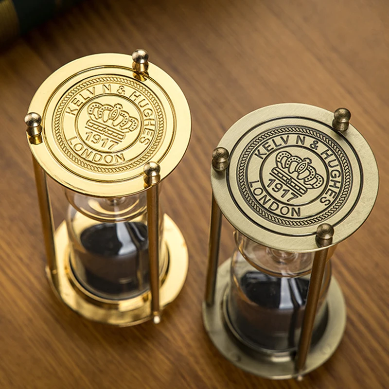 european retro decorative frame home living room office desktop decoration metal empty sandglass holder sand clock timer free global shipping