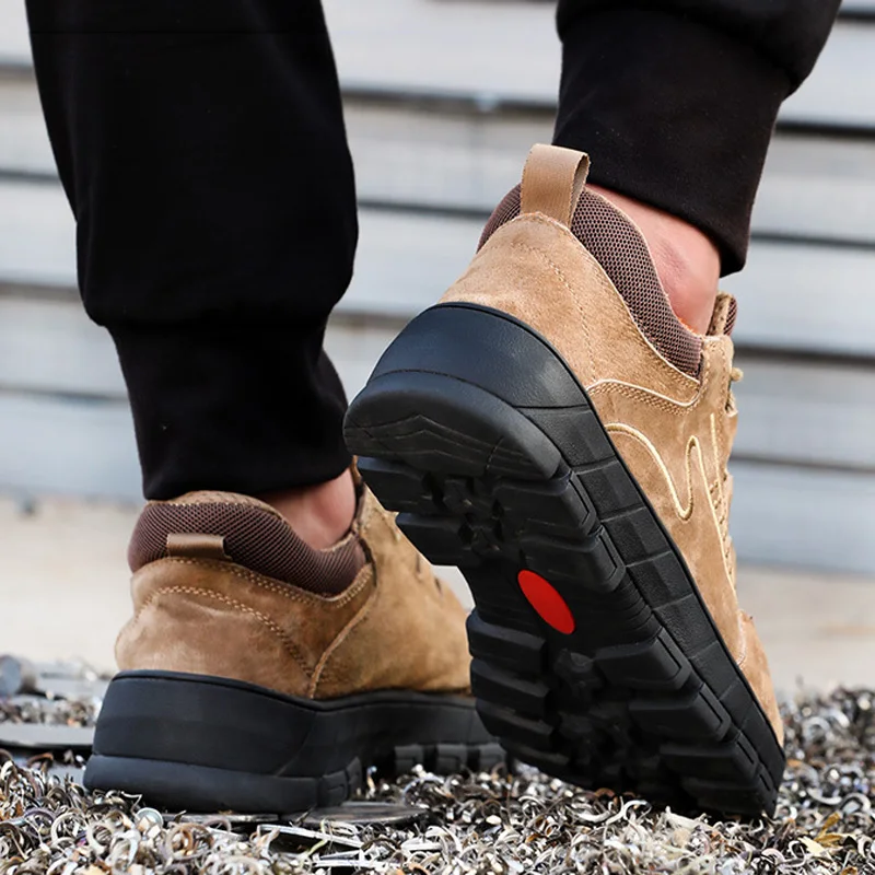 Новые защитные ботинки для мужчин рабочие со стальным носком непробиваемые