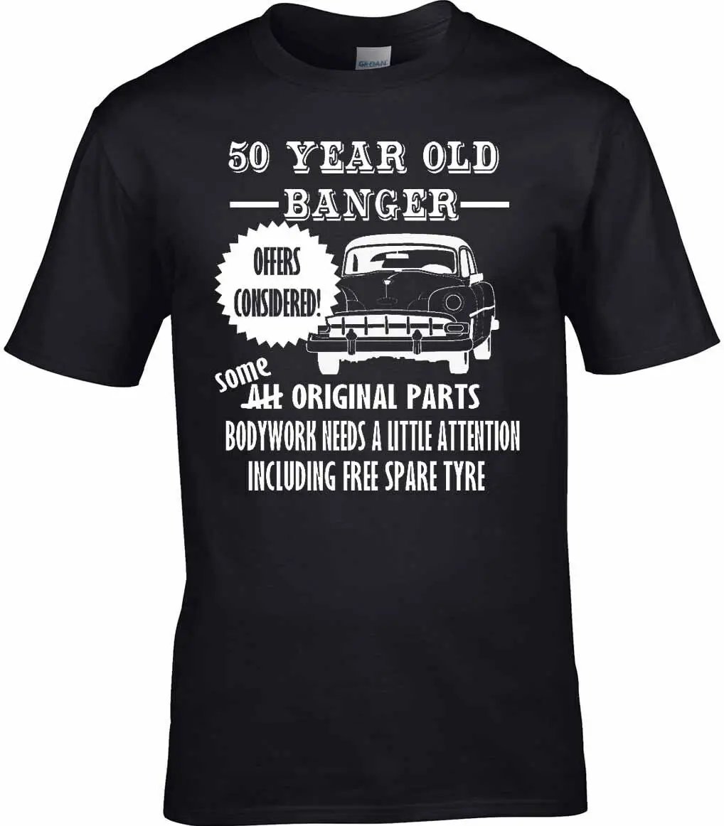 Старый сосиска 50th День рождения Футболка день отца отцу изменение год если это