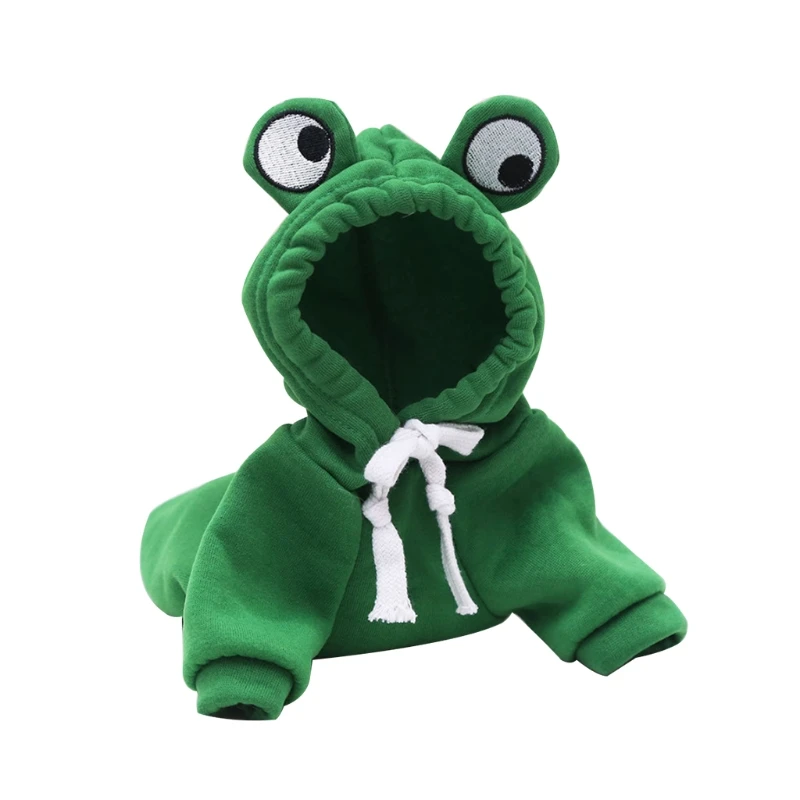 

2021 New Dog Winter Warm Clothes Cute Plush Coat Hoodies for bulldog Pet Costume Jacket