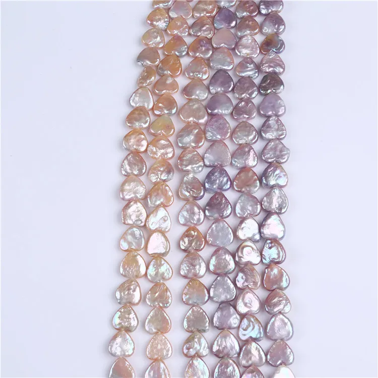 

hot sale 12-15mm heart shape freshwater pearl strands
