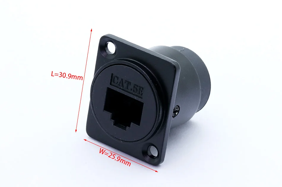1 шт. RJ45 разъем, RJ45 сеть CAT 5E/CAT 6 монтажный разъем шасси, Cat.5E/6 интернет RJ45 8p8c модульный