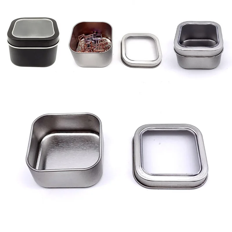 Прозрачный чехол для хранения ювелирных изделий металлическая жестяная коробка