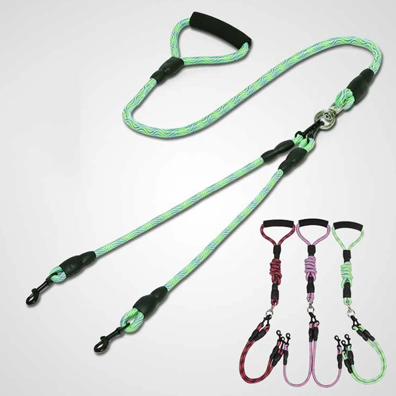 

Dog Leashes for 2 Dogs Quick Release Soft Pet Outdoor Running Leash Rope Harness and Leash Set Puppy Accessories